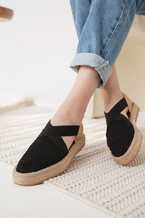 Rosa Kadın Siyah Espadril Ayakkabı 