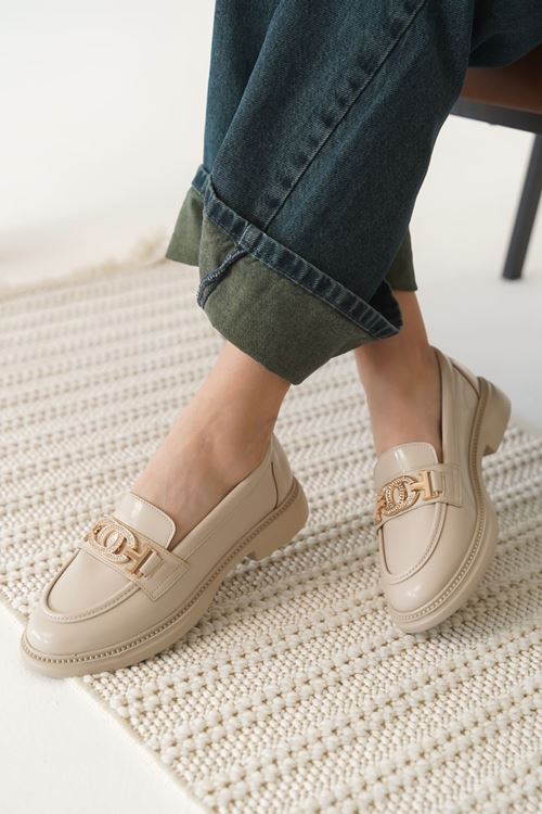 Viola Kadın Bej Rugan Loafer 