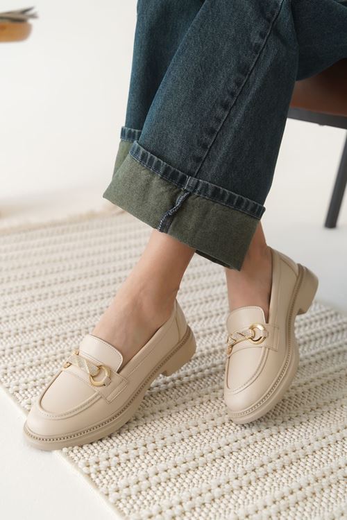 Lance Kadın Bej Loafer 