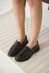 Sunny Kadın Siyah Rugan Loafer 